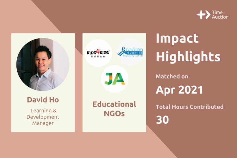 How David H. Helped Educational NGOs with Coaching and Mentoring Projects | Time Auction Impact Highlights