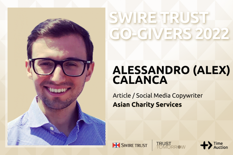 Walk In As A Giver, Walk Out As A Taker | Alex Calanca, Swire Trust Go-Givers of 2022